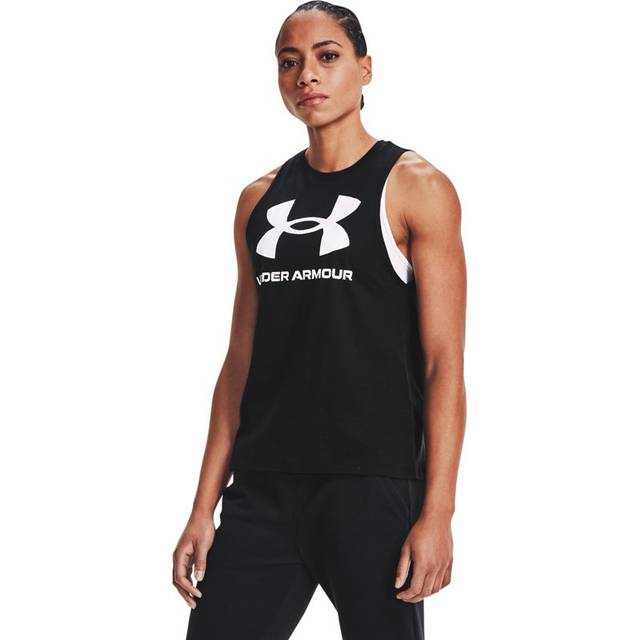 Women's tank top Under Armour Sportstyle Graphic - Noir