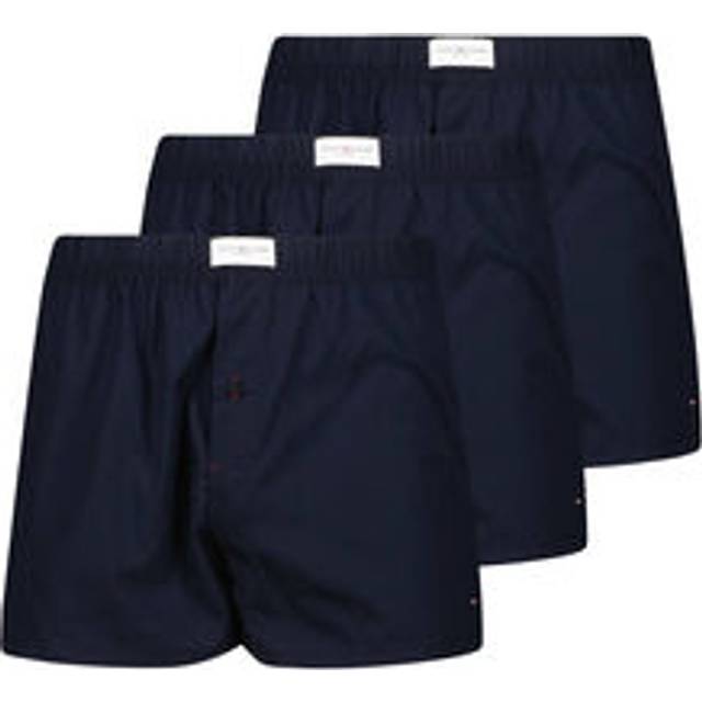 Tommy Hilfiger 3-pack Recycled Cotton Woven Boxer Shorts - Blue/Grey - X-Large * Kampanj *