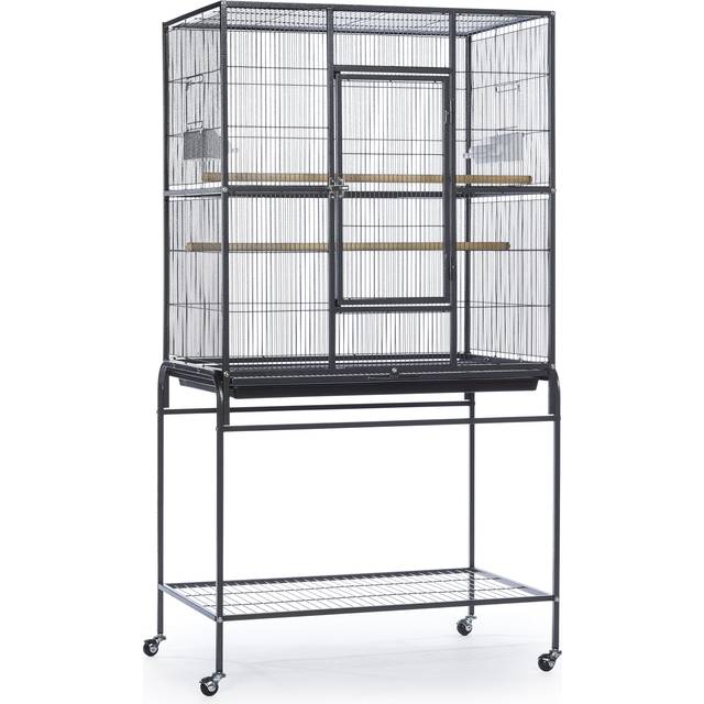 Prevue F047 Powder Coated Steel Flight Cage with Stand, White