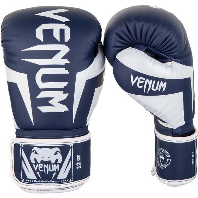 Venum Elite boxningshandskar - vit/marinblå - 8 Oz