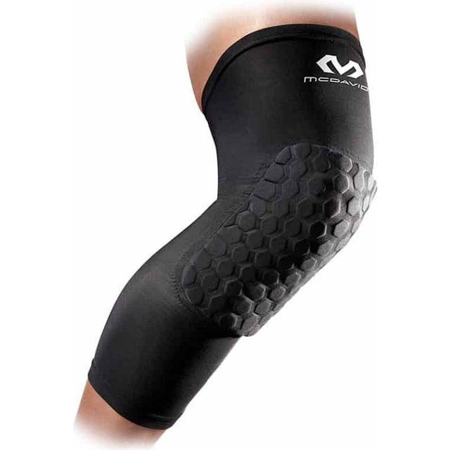 McDavid – 6446R – knäkompressionsmanschett – hexpad – unisex vuxna – knäskyddsmanschett – förhindrar stötskador – elastisk – hallsport – basketmanschett