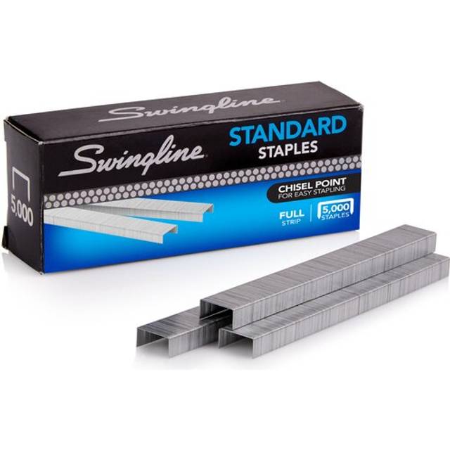"Swingline Standard Staples  1/4""""""""  Full Strip  Box Of 5 000"