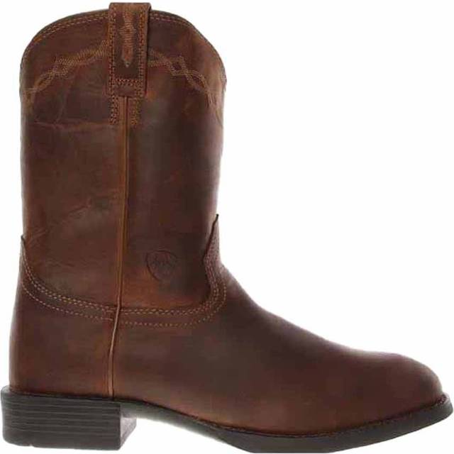 Women's leather western boots Ariat Heritage Roper - Marron