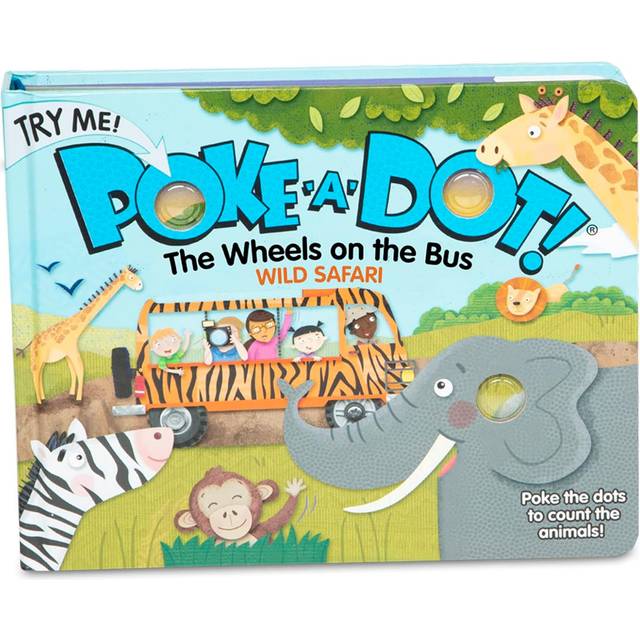Poke-A-Dot Wheels on the Bus Wild Safari - Books for Ages 3 to 4 - Fat Brain Toys