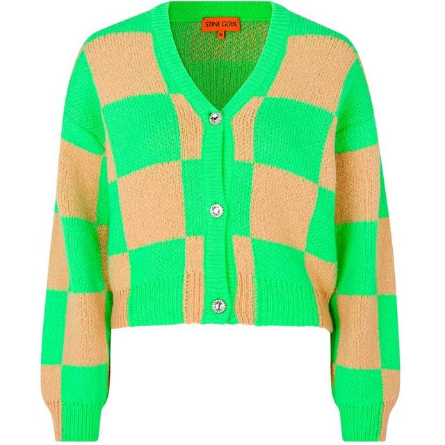 Stine Goya Amara Checked Intarsia-Knit Cardigan - M - Multi