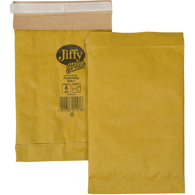 Jiffy JPB-4 vadderad väska för A4 låda med 100 – storlek 4, 225 x 343 mm, guld