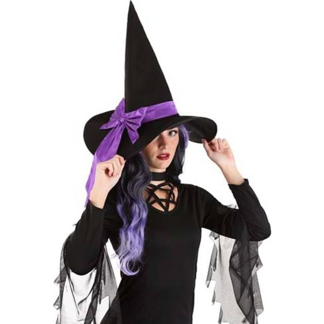 Custom Color Costume Witch Hat for Adults - Green&#47;Orange&#47;Purple (One-Size)