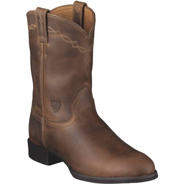 Leather western boots Ariat Heritage Roper - Marron