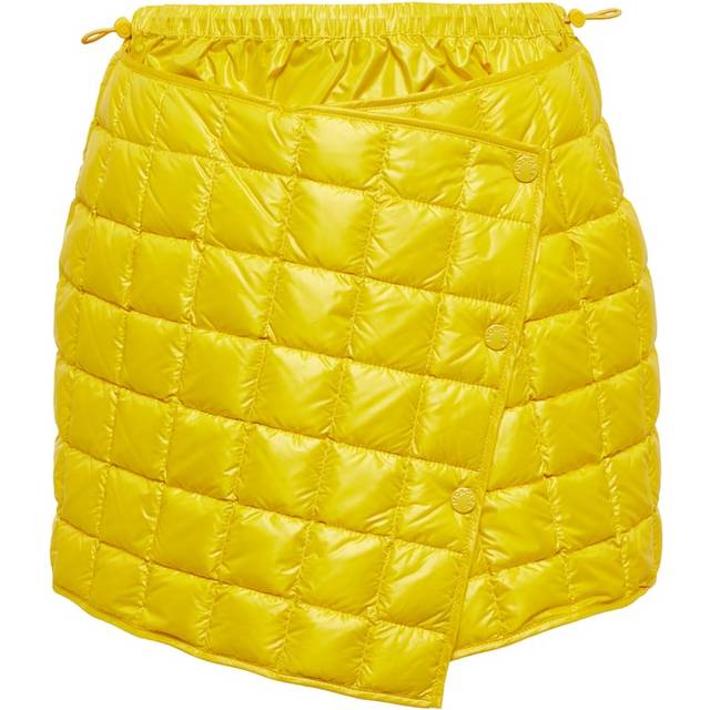 Moncler Quilted Elasticated Waistband Skirt, Brand Size 40 (US Size 2) - Yellow (Size 2)