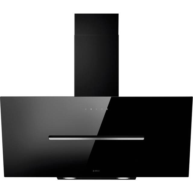 Elica SHY-BLK-90 Shy 90cm Angled Cooker Hood - Black Glass