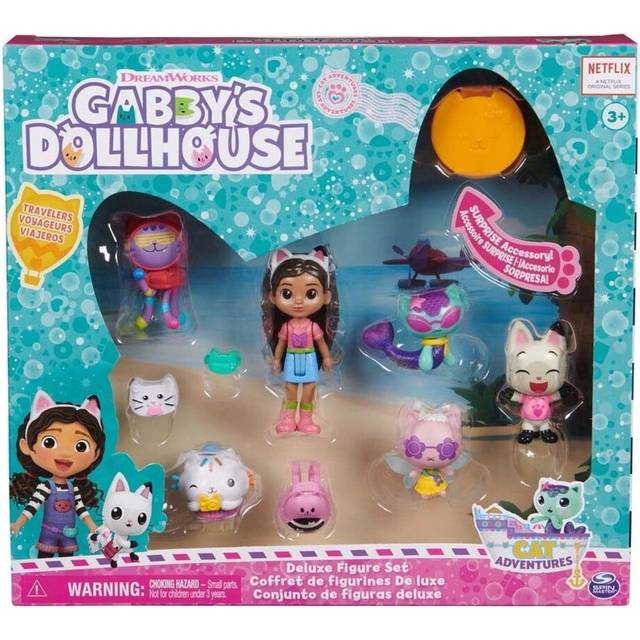 Gabby's Dollhouse, Travel Themed Figure Set with a Gabby Doll, 5 Cat Toy Figures, Surprise Toys & Dollhouse Accessories, Kids Toys for Girls & Boys 3