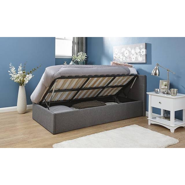GFW King Grey Side Lift Ottoman Bed