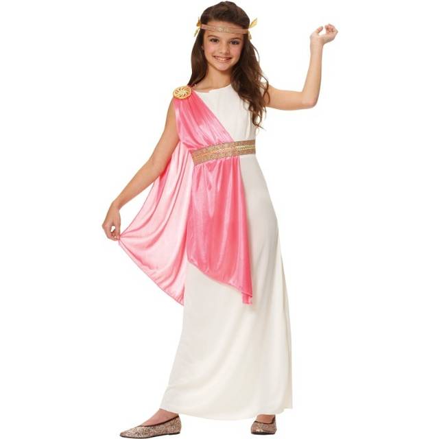 Ancient Roman Empress Girl's Costume | Roman Costumes - Pink (S)