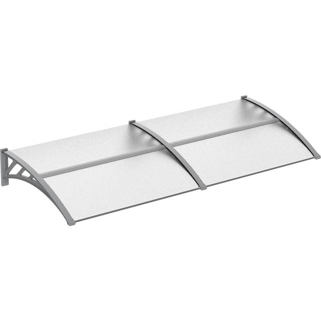 Outsunny Door Canopy Awning Outdoor Window Rain Shelter Cover For Front/back Door Porch Clear 200 X 75cm