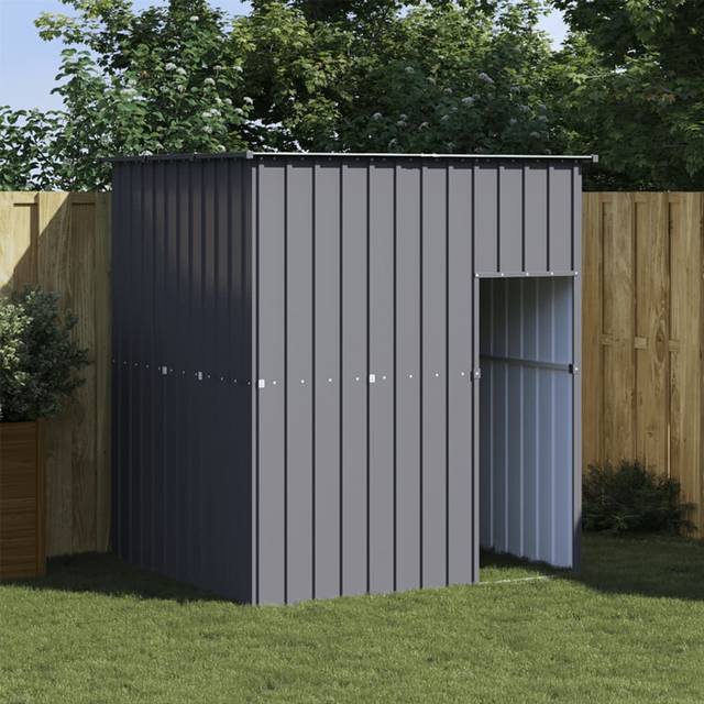 Dog House with Roof Anthracite 165x153x181 cm Galvanised Steel Vidaxl