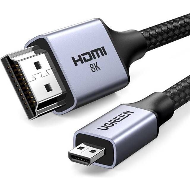 Ugreen Micro HDMI till HDMI 2.1-kabel, 8K, 2m - Grå