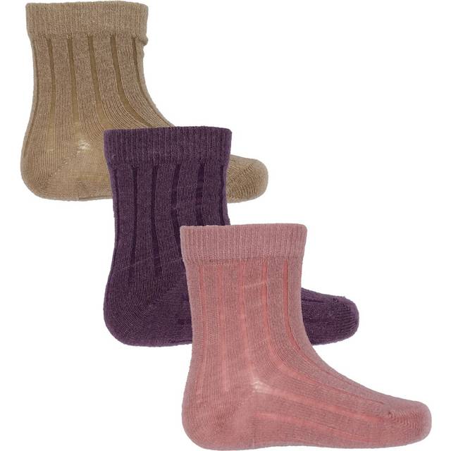 MINYMO Wool Socks - Rib 3-Pack |Multi/patterned |27\30