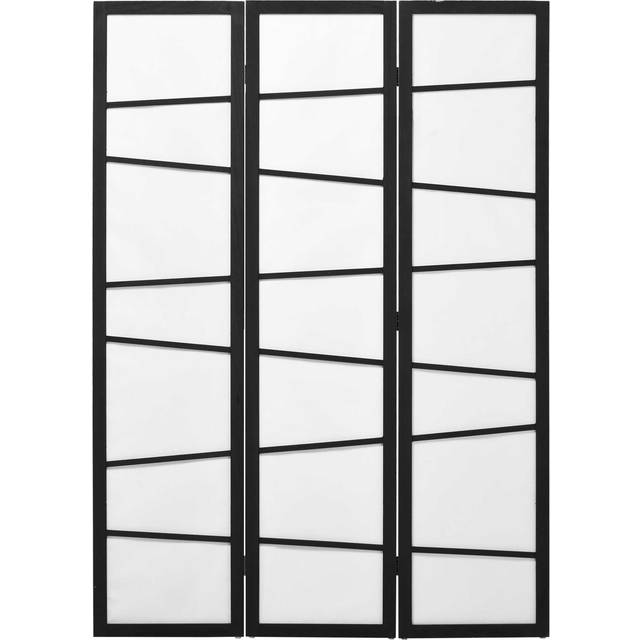 Homcom 3 Panel Room Divider, Wooden Folding Privacy Screen, Freestanding Wall Partition Separator, White