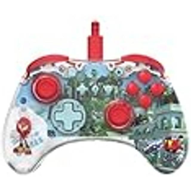 PDP REALMz Wired LED Light-up Pro Controller: Knuckles For Nintendo Switch & Nintendo Switch, OLED Model, Transparent