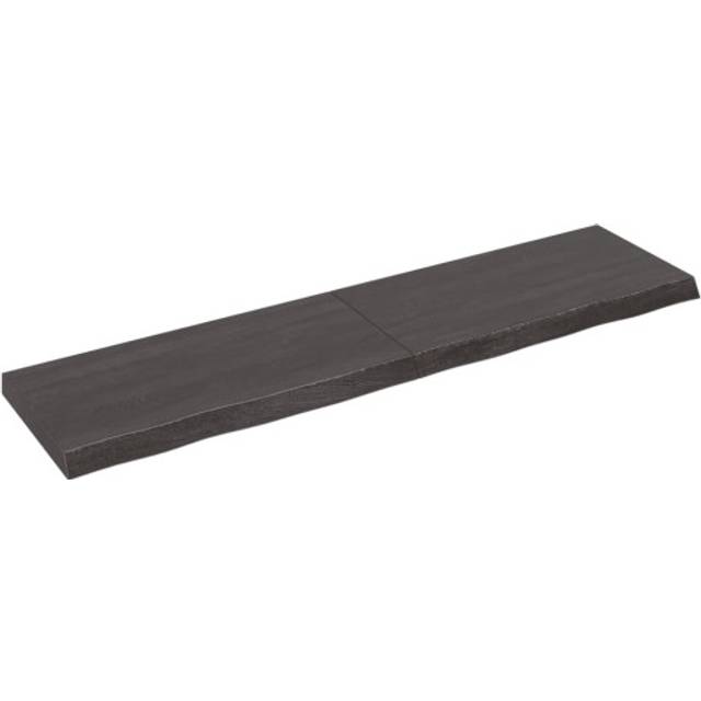 vidaXL Wall Shelf Dark Brown 160x40x(2-6) cm Treated Solid Wood Oak