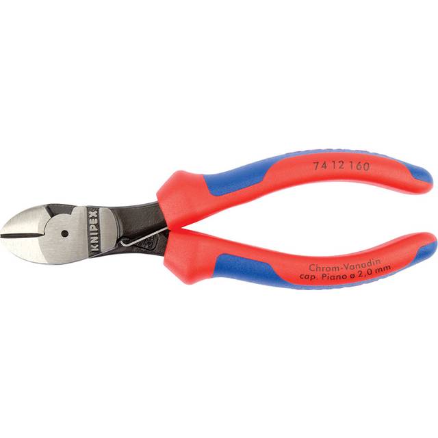 Knipex 74 12 160 High Leverage Diagonal Side Cutters with Return Spring, 160mm