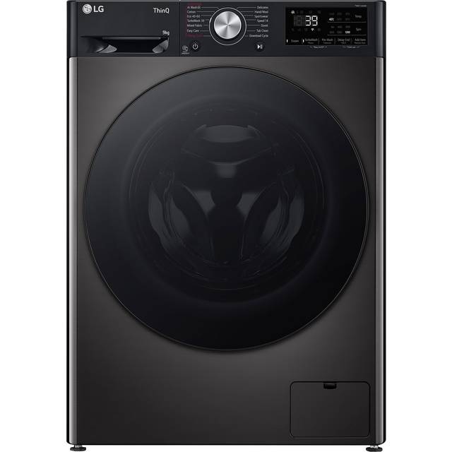 LG F2Y709BBTN1 9kg TurboWash Steam Washing Machine - BLACK STEEL