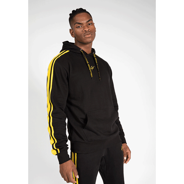 Gorilla Wear Banks Oversized Hoodie - Black/Yellow, Medium