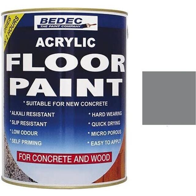 Bedec Acrylic Water Based Floor Paint - Battleship Grey - 2.5 Litres