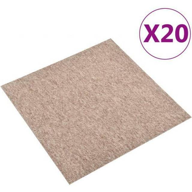 vidaXL tæppefliser 20 stk. 5 m² 50x50 cm beige