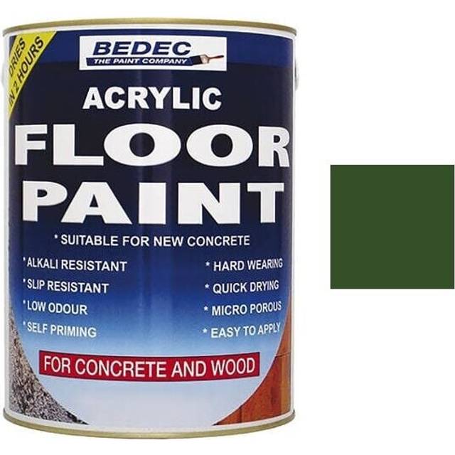 Bedec Acrylic Water Based Floor Paint - Dark Green - 5 Litres
