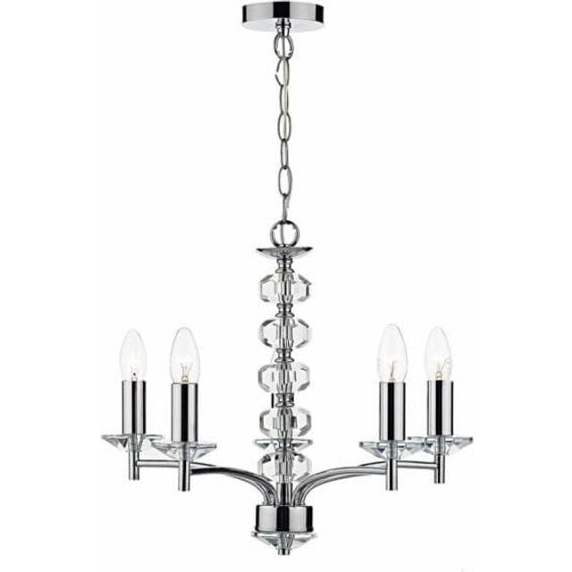 Dar Lighting Group Dar OLE0550 Oleana Pendant Polished Chrome Crystal