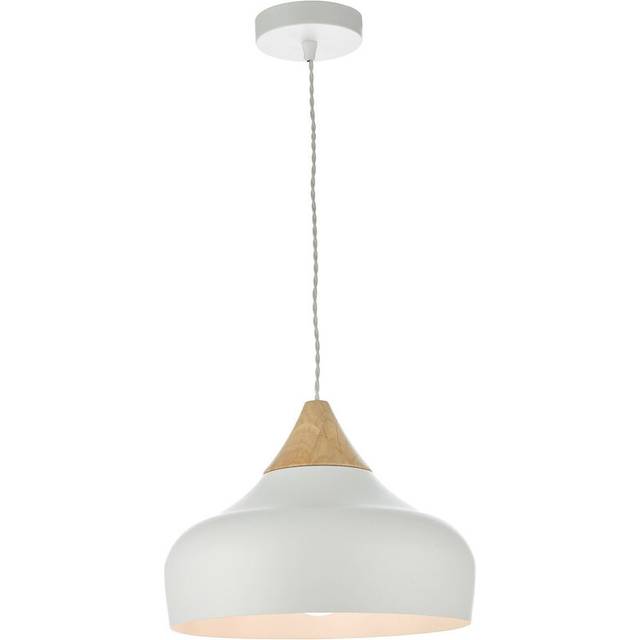 Dar Lighting Group Dar GAU0102 Gaucho 1 Light Pendant White