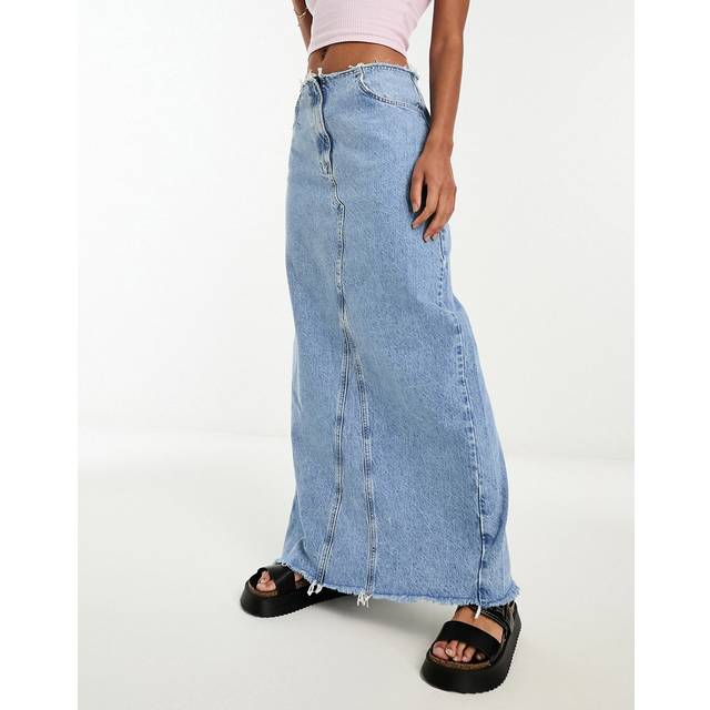 Blue Long Denim Skirt (L)