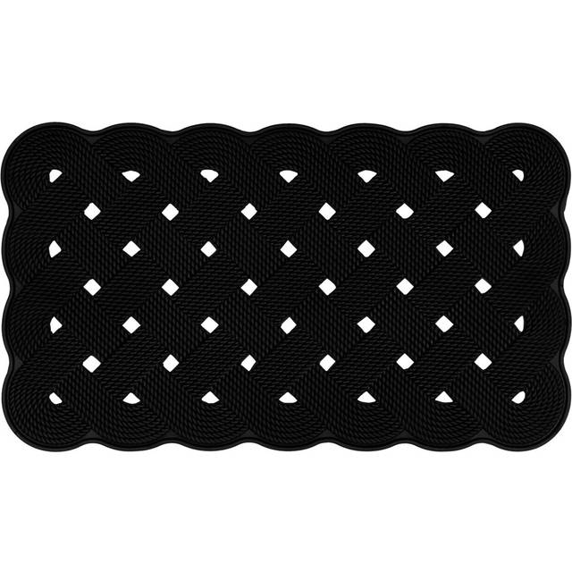 JVL Trellis Rubber Scraper Doormat 40 x 70cm - JVL Homewares