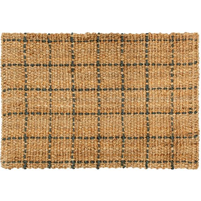 Dixie Freja dörrmatta rutig 60x90 cm Natural-dark grey