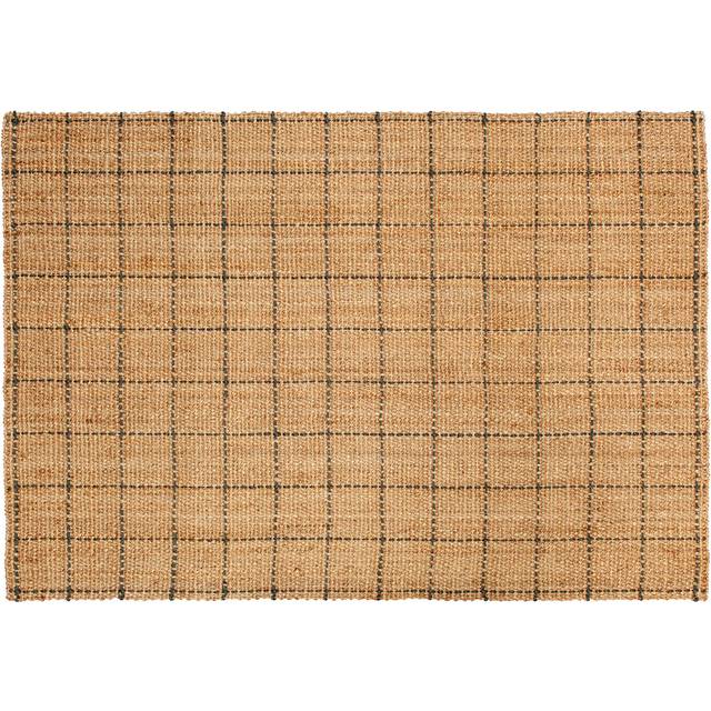 Dixie Freja jutematta rutig 160x230 cm Natural-dark grey