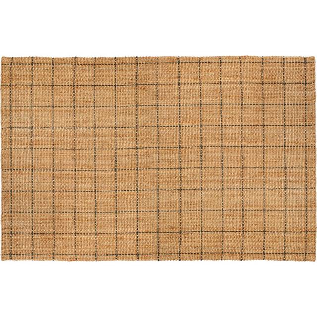 Dixie Freja jutematta rutig 190x290 cm Natural-dark grey - Brun