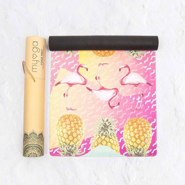 Myga Vegan Suede Yoga Mat - Tropical, Multi