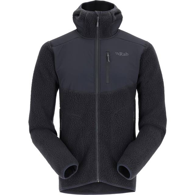 Rab Men's Outpost Winter Fleeced Hoodie, M Beluga - Black/Grey