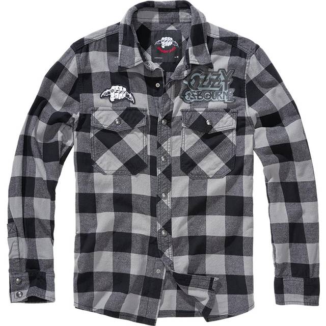 Brandit Ozzy Checkshirt, shirt , color: Black/Light Grey , size: XL