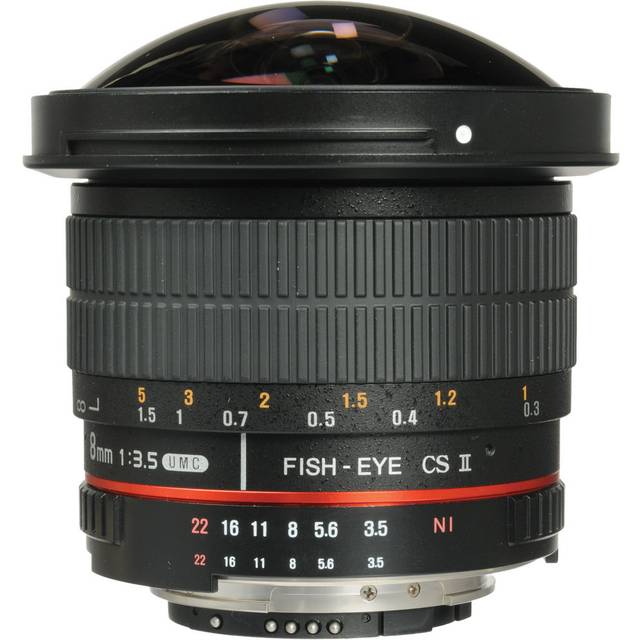 Used Samyang 8mm f/3.5 Asph IF MC Fisheye CS II DH Lens Nikon DX