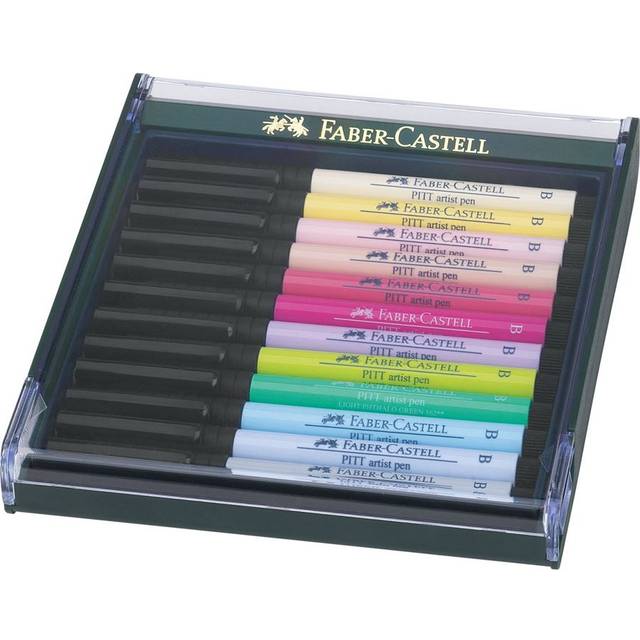 Faber-Castell India Ink PITT Artist 12 Pen Set- Pastel