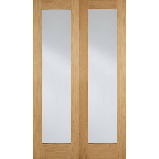 LPD Pattern 20 Glazed Pairs Internal Door (Size: 1981 x 1168mm, Thickness: 40mm) Oak