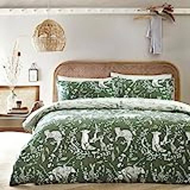 furn. Buckthorn Duvet Cover & Pillowcase Set - Green