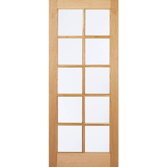 LPD SA Solid Core Internal Door - Unfinished - 10L Clear Glazed 1981 x 686mm Oak OSA10G27