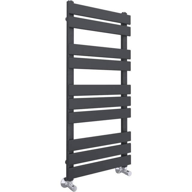 Minimalist bathroom flat panel heated towel rail radiator sand grey 1000x450mm