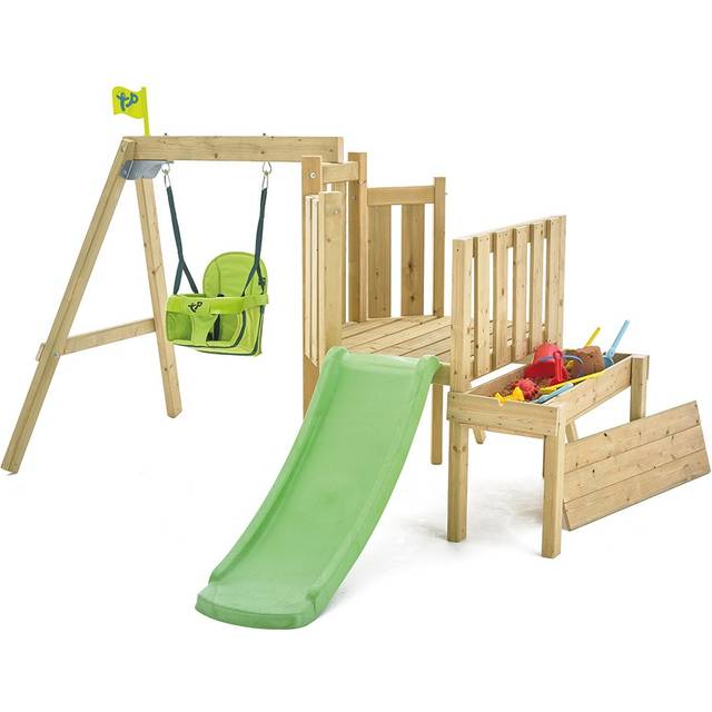 TP Toys Forest Toddler Wooden Swing Set and Slide