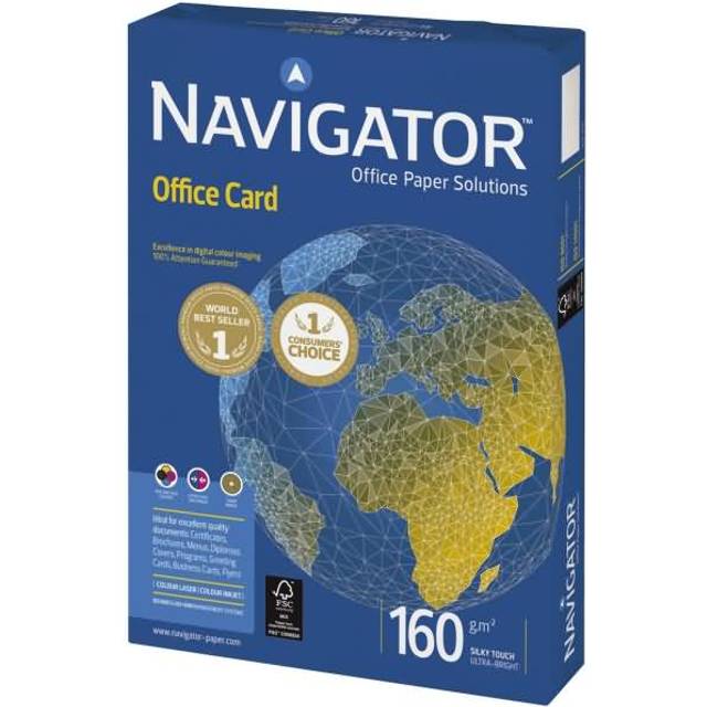 Navigator Office Card A4 Printer Paper 160 gsm Smooth White 250 Sheets
