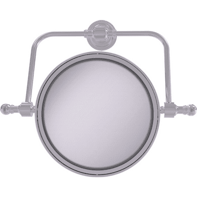 Retro Dot Collection Wall Mounted Swivel Make-Up Mirror 8 Inch Diameter with 2X Magnification - RDM-4/2X-SCH