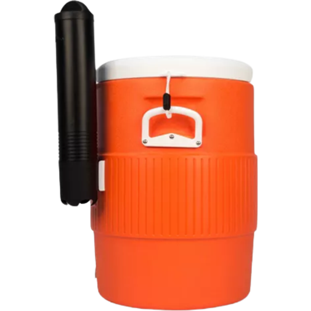 Igloo - Dryckesdispenser med sitstopp, orange, inklusive mugghållare - 38 liter